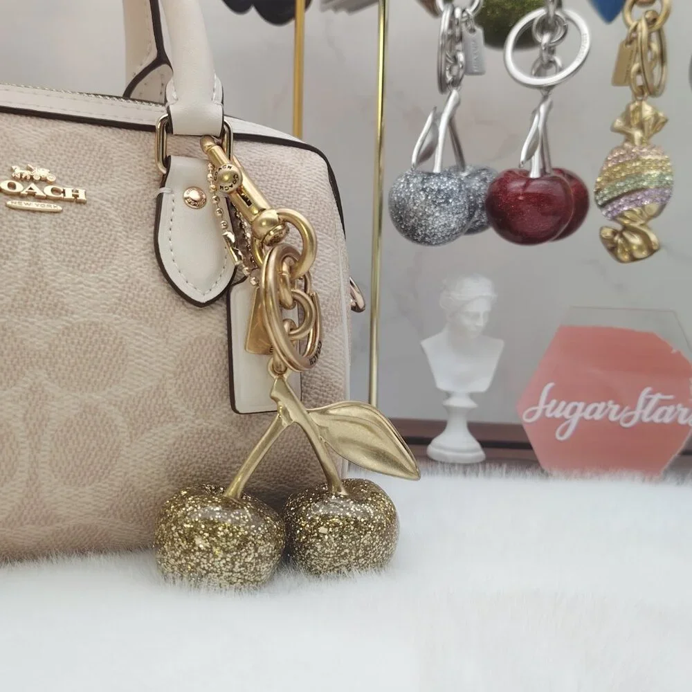 Coach cherry bag charm_9